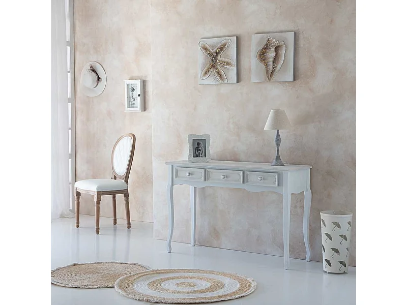 Tappeto marrone in fibra naturale intrecciato a mano d100x1h