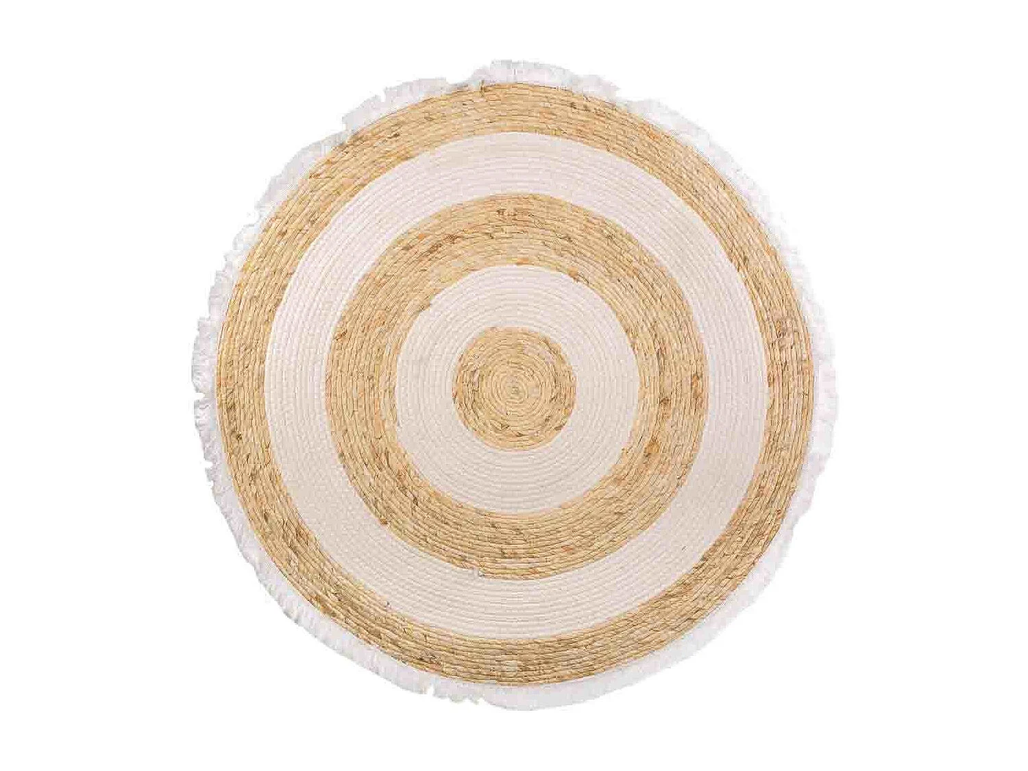 Tappeto marrone in fibra naturale intrecciato a mano d100x1h