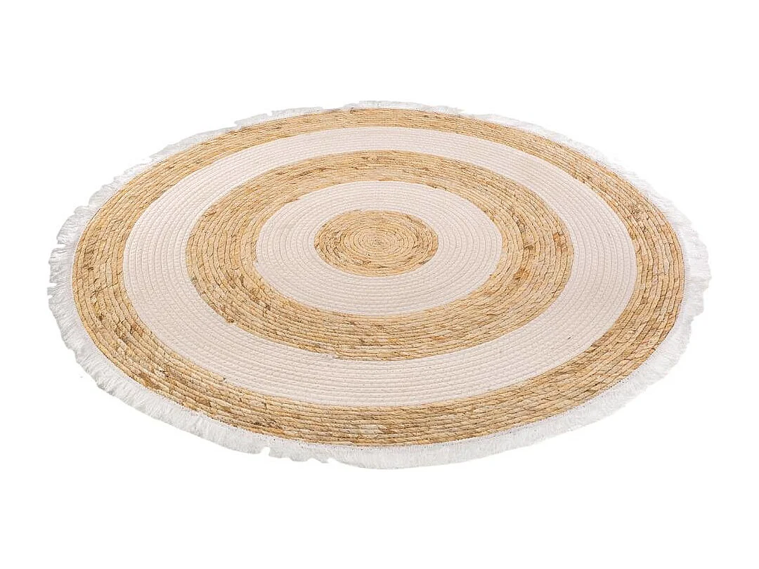 Tappeto marrone in fibra naturale intrecciato a mano d100x1h