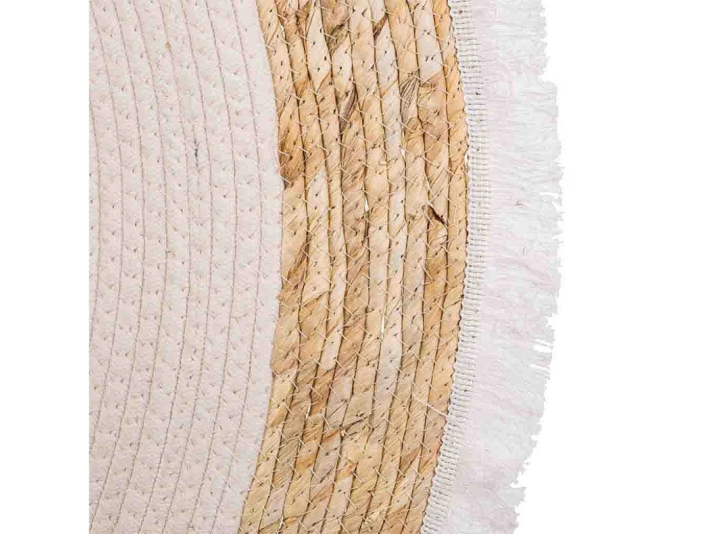 Tappeto marrone in fibra naturale intrecciato a mano d100x1h