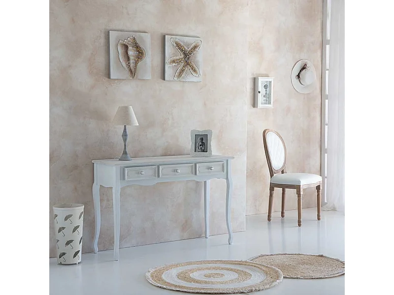 Tappeto marrone in fibra naturale intrecciato a mano d100x1h