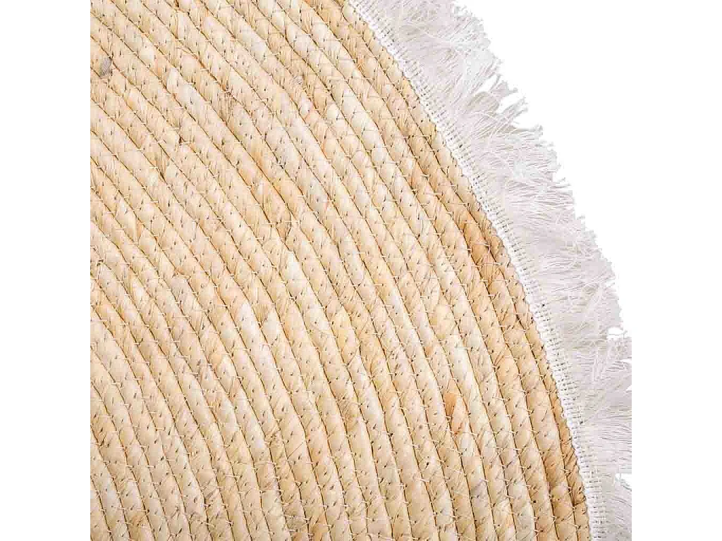 Tapete marrom feito à mão em fibra natural d100x1