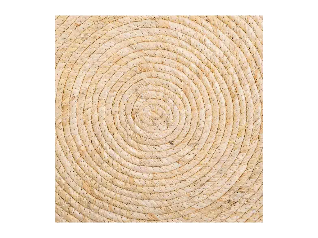 Alfombra fibra natural tejido artesanal marrón d100x1