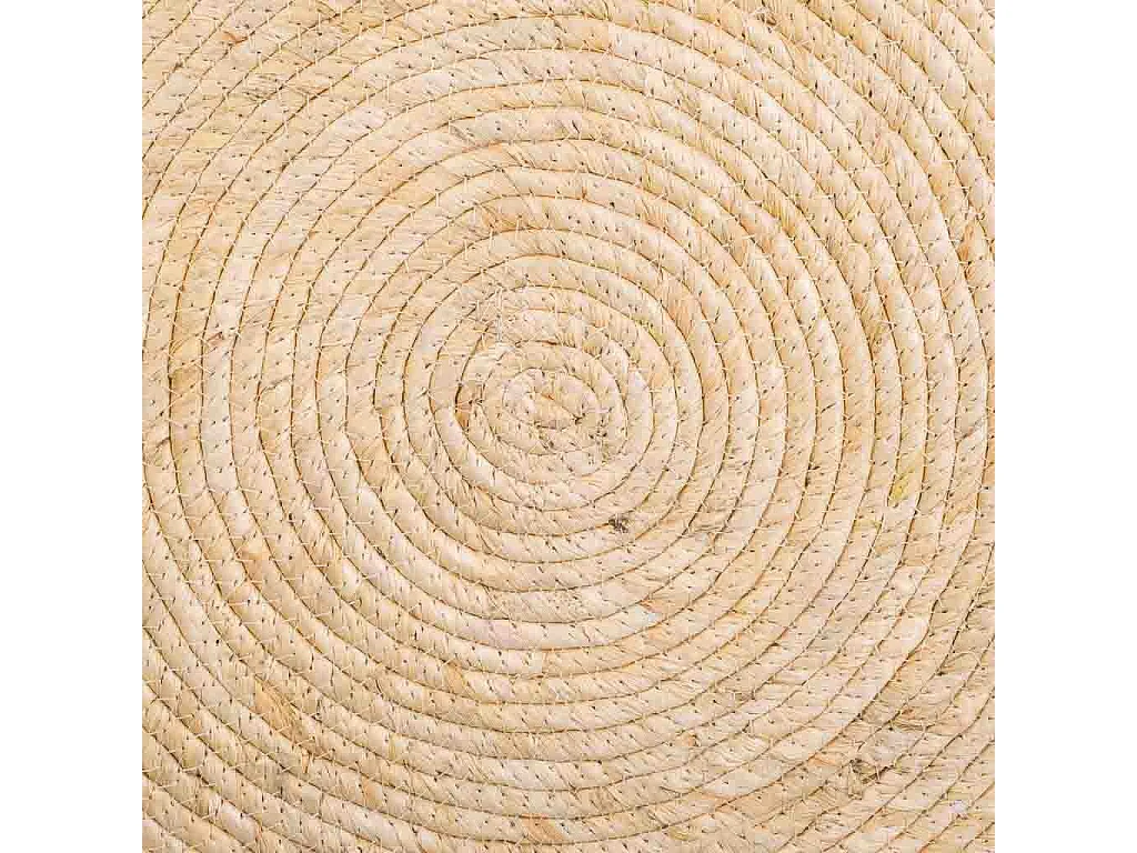 Alfombra fibra natural tejido artesanal marrón d100x1
