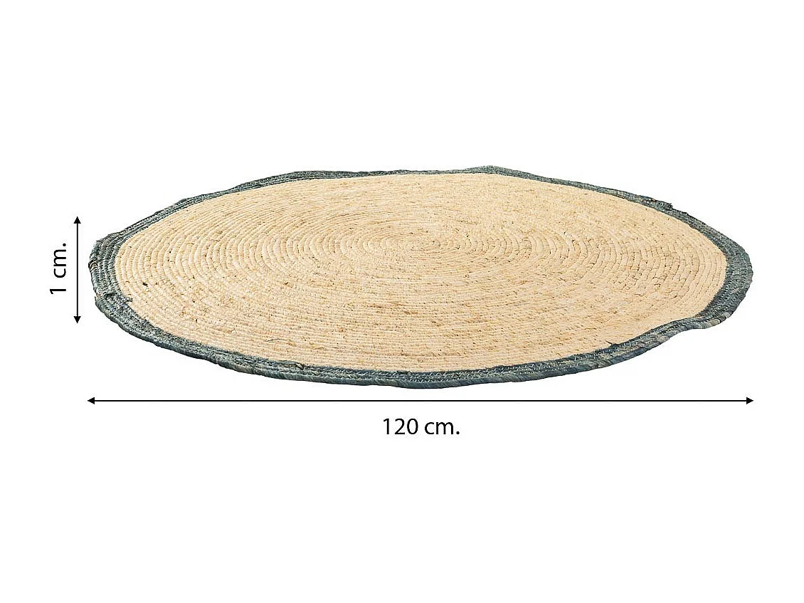 Tapis rond en jute marron d120x1h