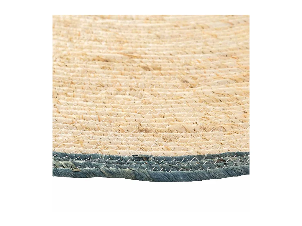 Alfombra redonda de yute color marrón d120x1