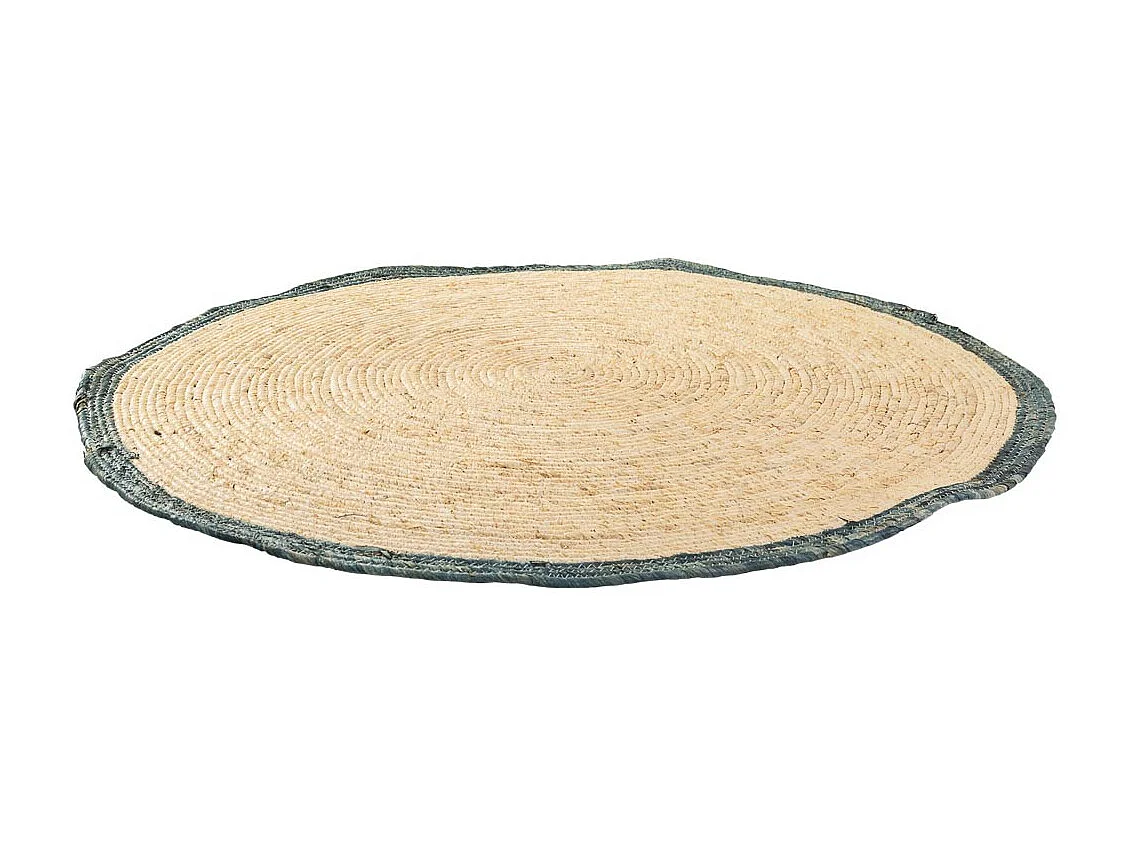 Tapete redondo de juta marrom d120x1