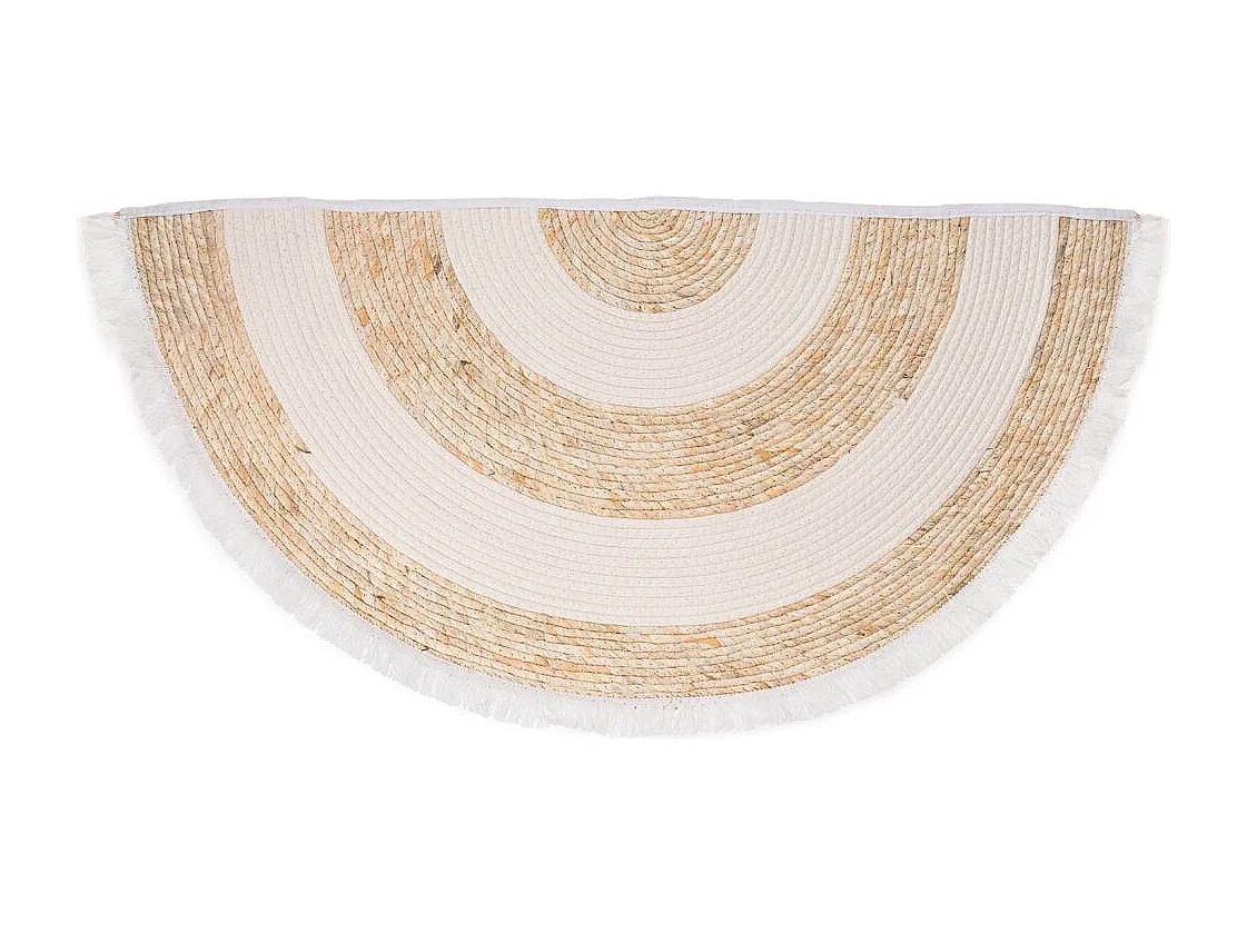 Tappeto marrone in fibra naturale intrecciato a mano 100x50x1h