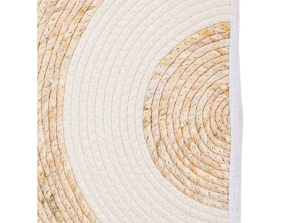 Tappeto marrone in fibra naturale intrecciato a mano 100x50x1h