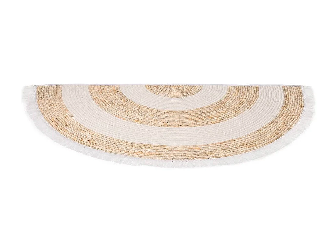 Tappeto marrone in fibra naturale intrecciato a mano 100x50x1h