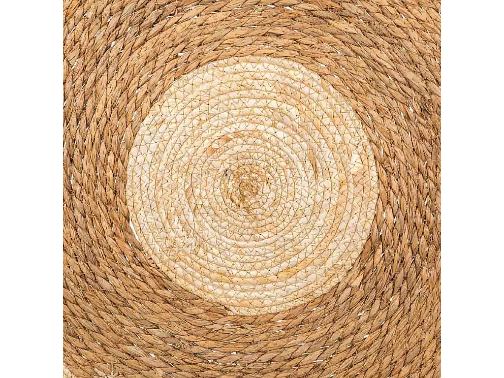 Tappeto marrone in fibra naturale intrecciato a mano d120x1h