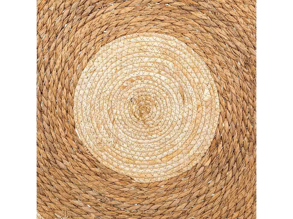 Tappeto marrone in fibra naturale intrecciato a mano d120x1h