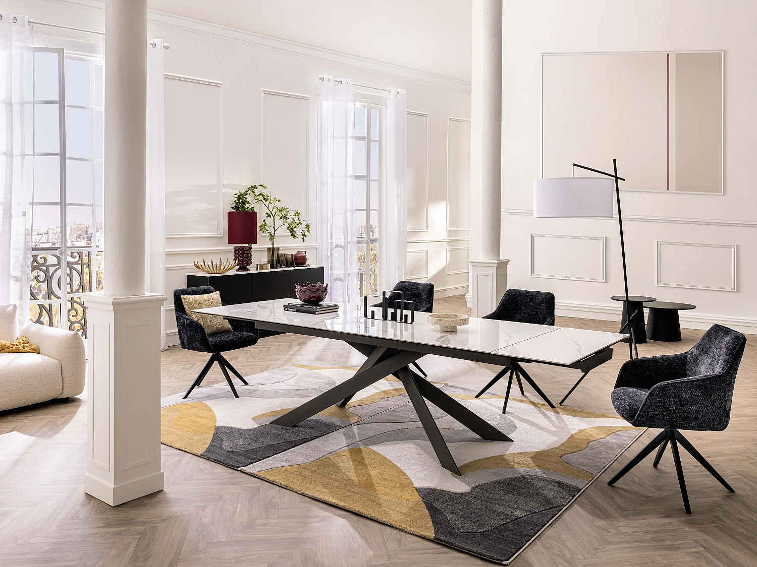 Tapis à motifs abstraits - 160 x 230 cm - Multicolore - RAVENNE