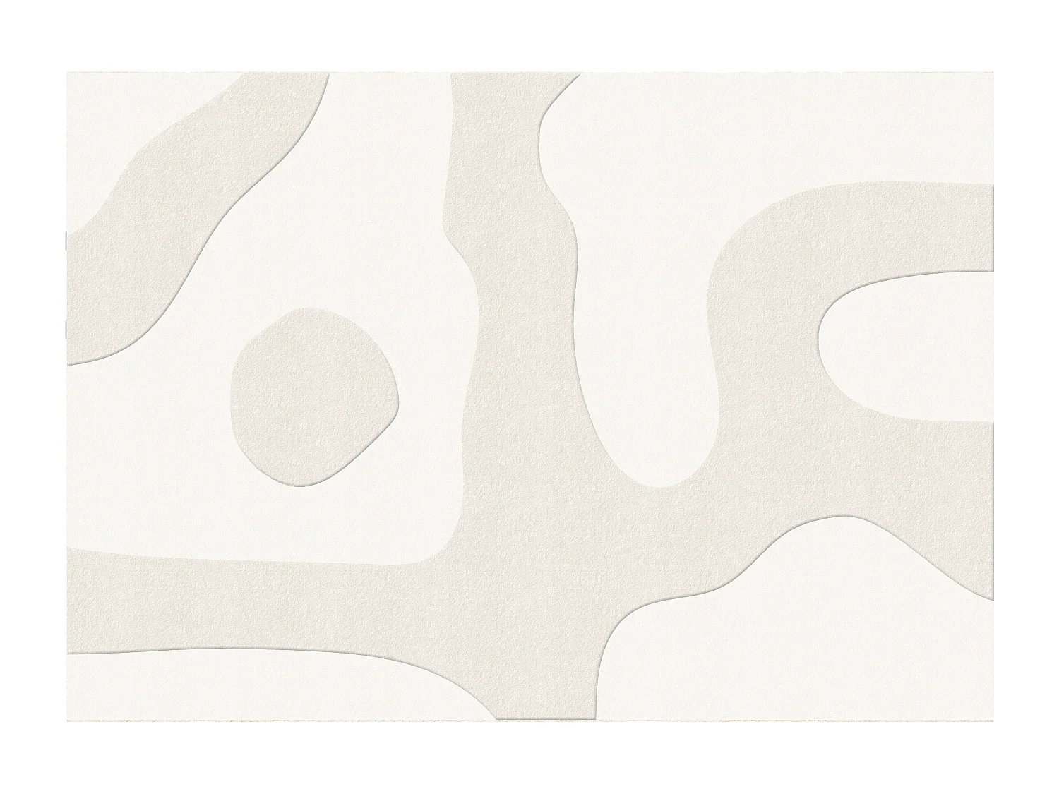 Tapete shaggy design com motivos abstratos 160x230 cm branco e creme - VENICHI