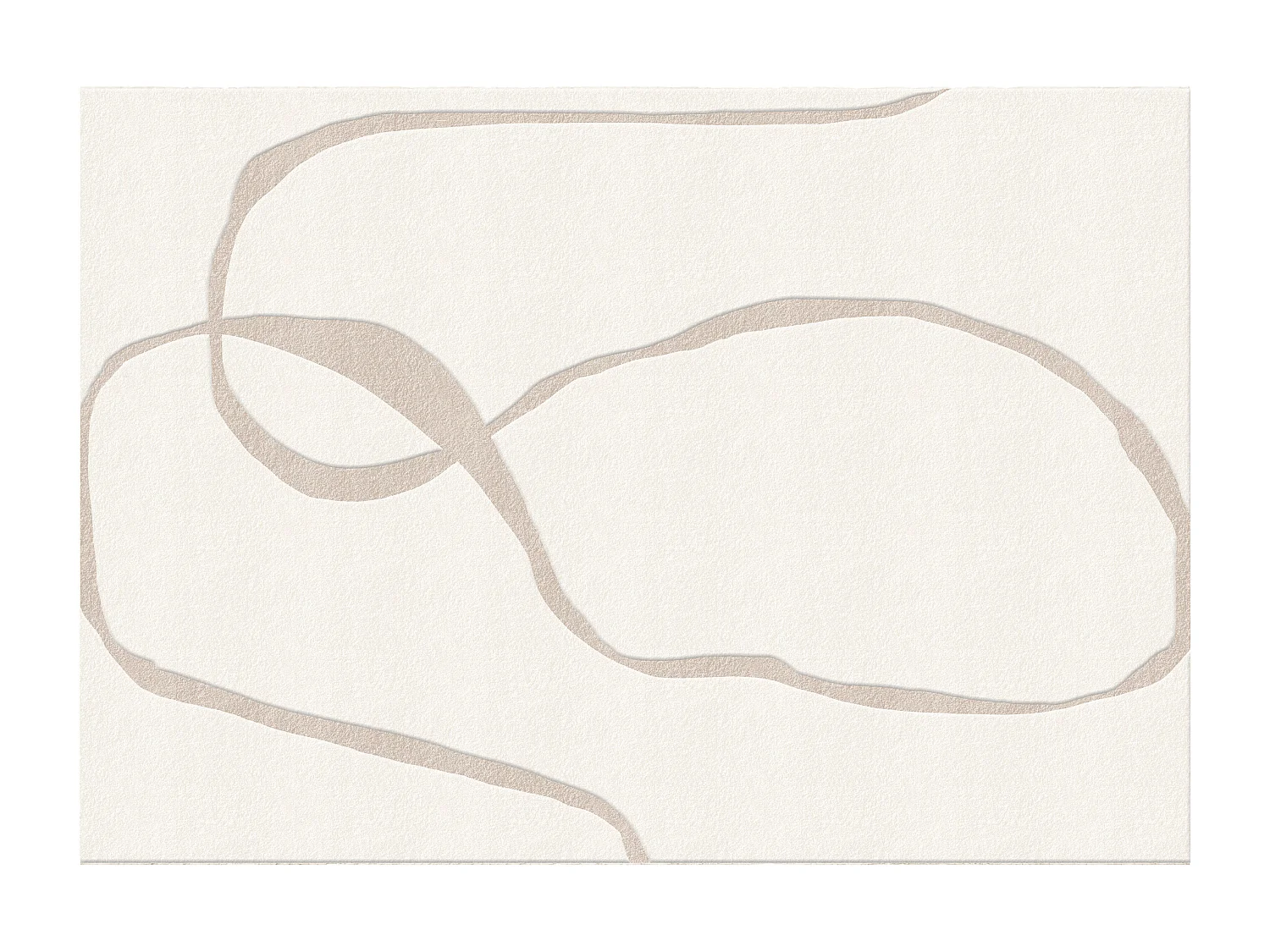 Shaggy design-tapijt met abstracte motieven - 160 x 230 cm - Crèmewit en taupegrijs - GALANCIA