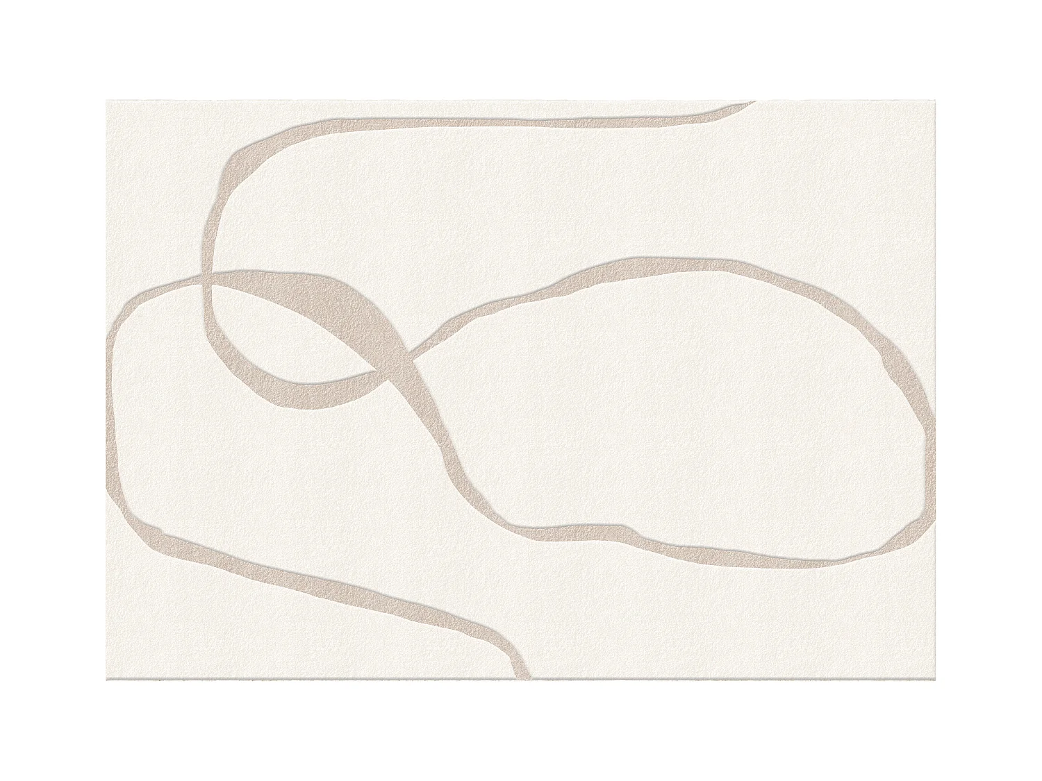 Tapete shaggy design com motivos abstratos 160x230 cm creme e taupe - GALANCIA