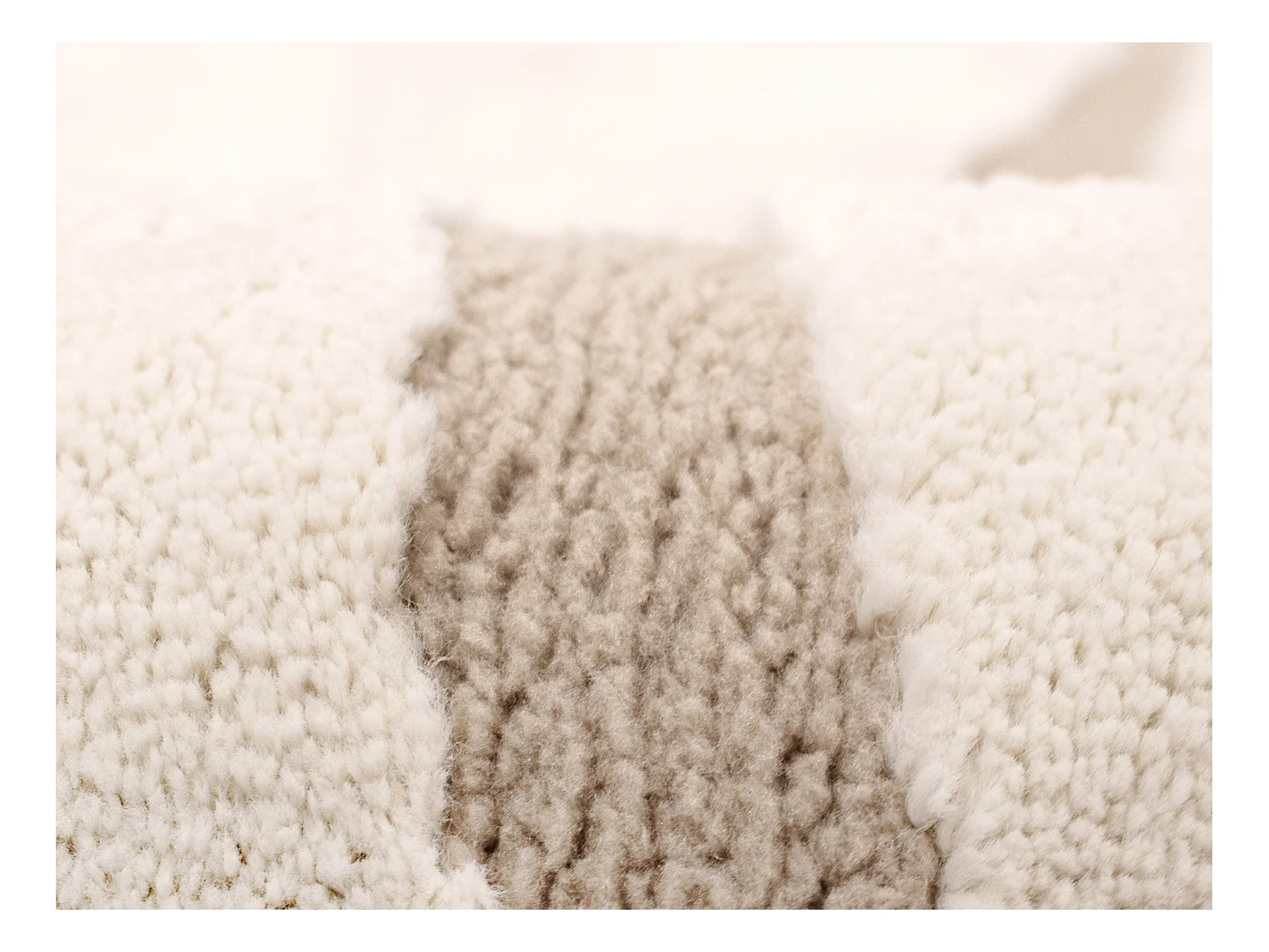 Tapete shaggy design com motivos abstratos 160x230 cm creme e taupe - GALANCIA