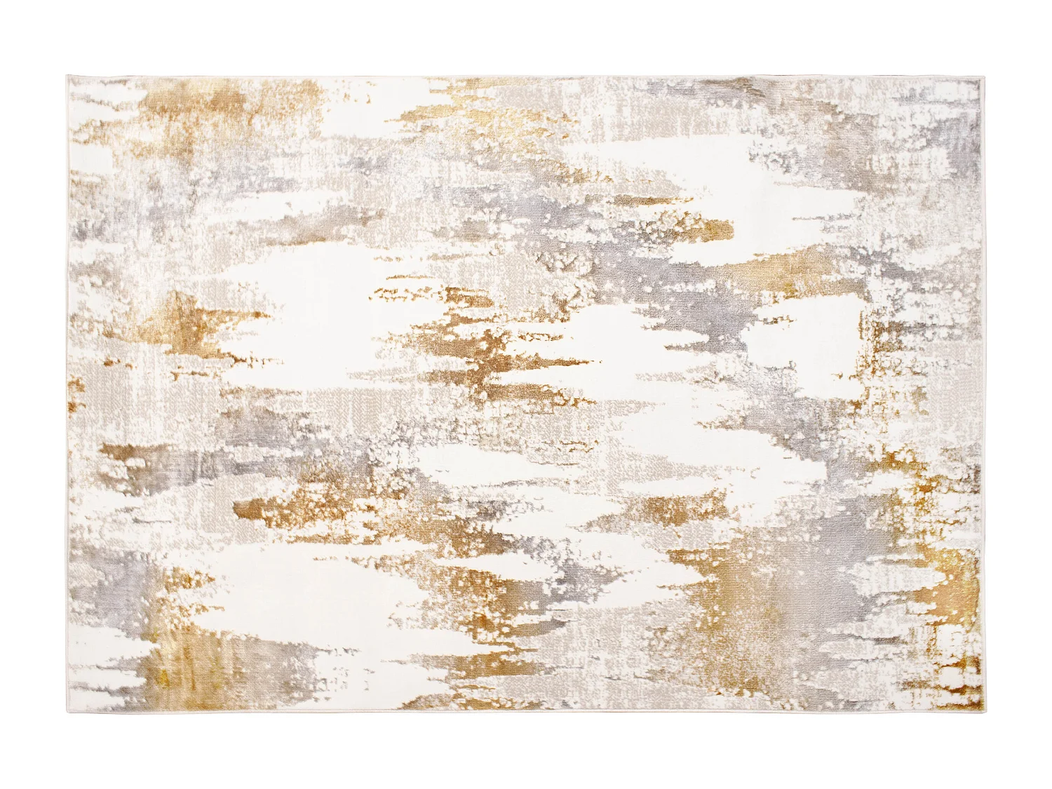 Vintage-Teppich - 160 x 230 cm - Taupe, Braun & Weiß - PALERIO