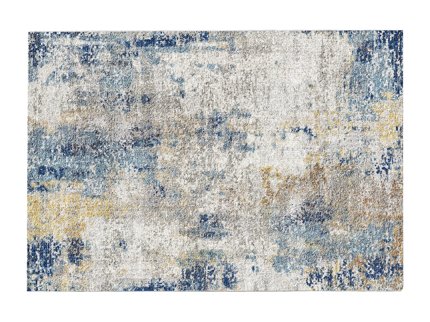 Teppich im Vintage-Stil - 160 x 230 cm - Blau, Gelb & Beige - PIRITRI