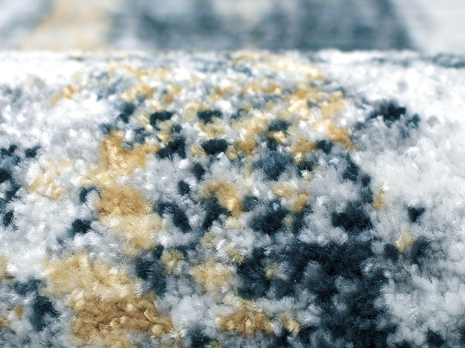 Tapis style vintage - 160 x 230 cm - Bleu, jaune et beige - PIRITRI