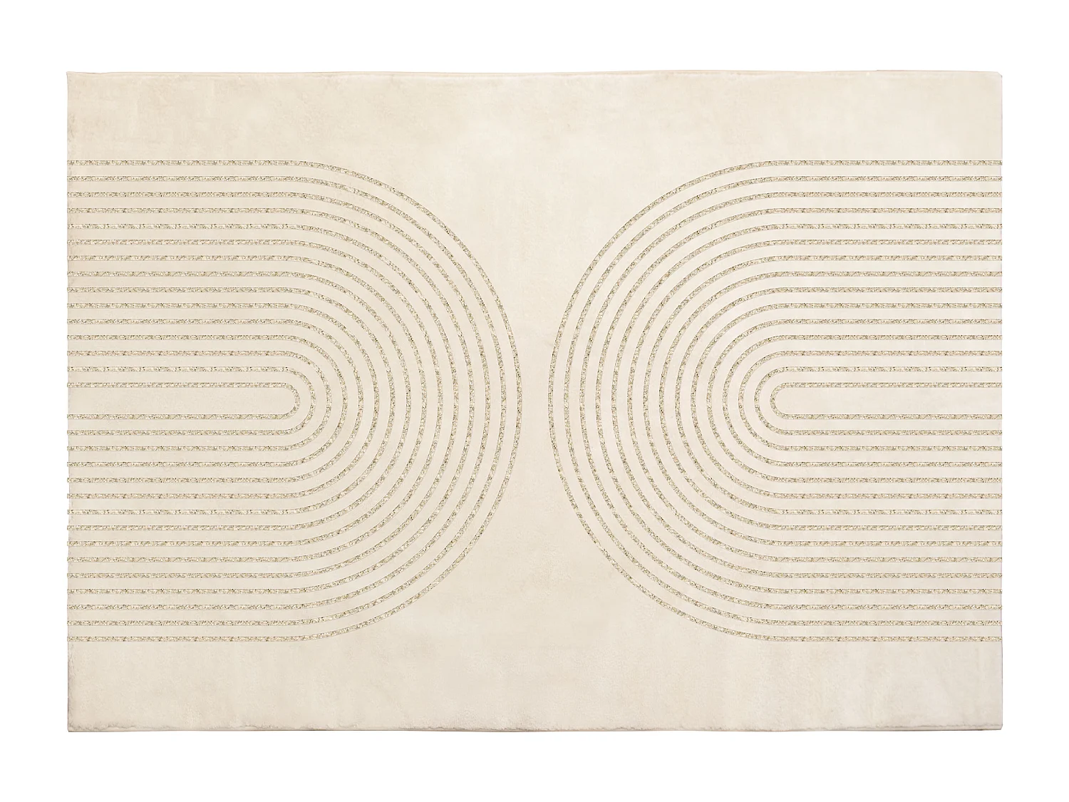 Tapijt met glinsterende bogen - 160 x 230 cm - Beige en goud - SABLIGA