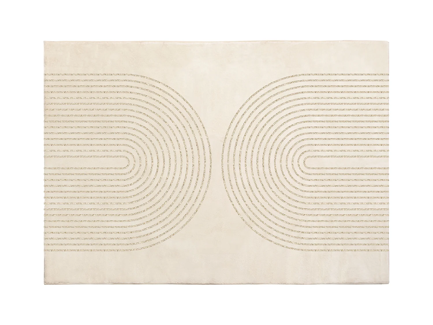 Tappeto con motivi archi brillanti 160 x 230 cm Beige e Dorato SABLIGA