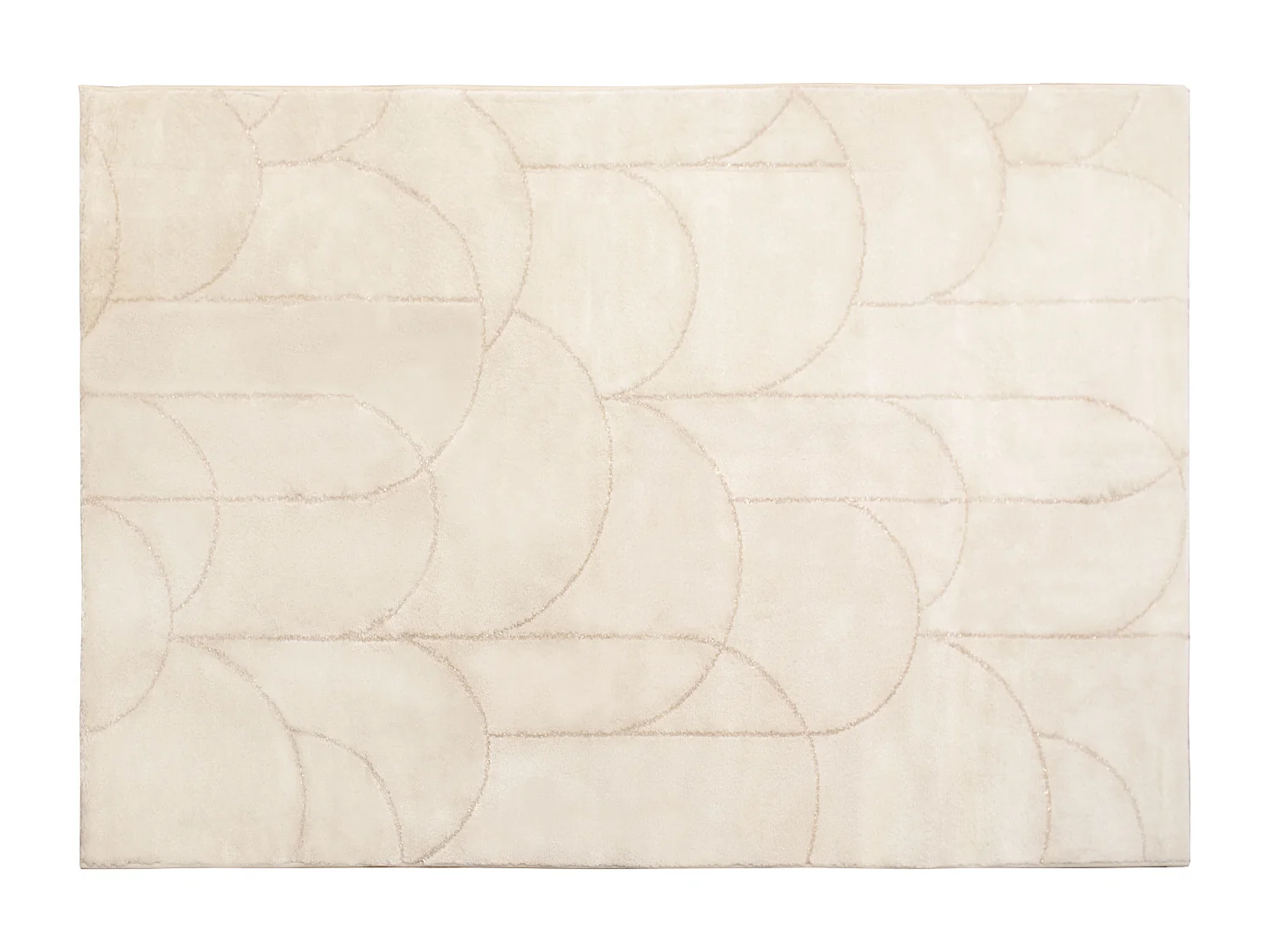 Tappeto con motivi archi brillanti 160 x 230 cm Beige e Dorato - TIPRIO