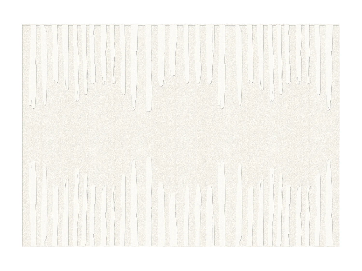 Hochflorteppich mit Streifen in Relief-Optik - 160 x 230 cm - Weiß & Cremefarben - MERELINE