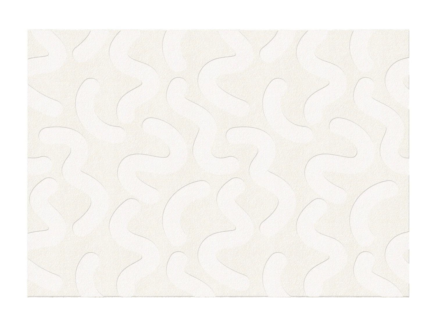 Tapis shaggy en relief à motifs abstraits - 160 x 230 cm - Blanc et crème - SANDRATI