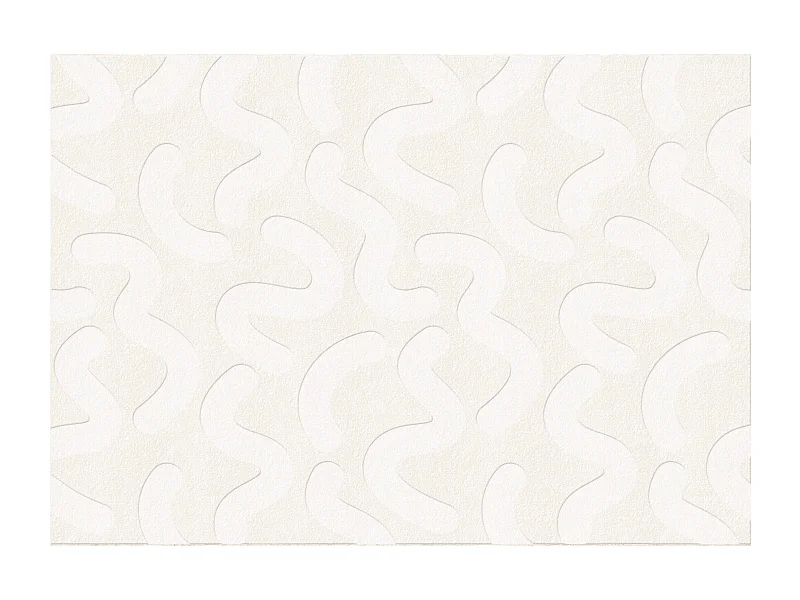 Shaggy tapijt met reliëf en abstracte motieven - 160 x 230 cm - Wit en crèmewit - SANDRATI