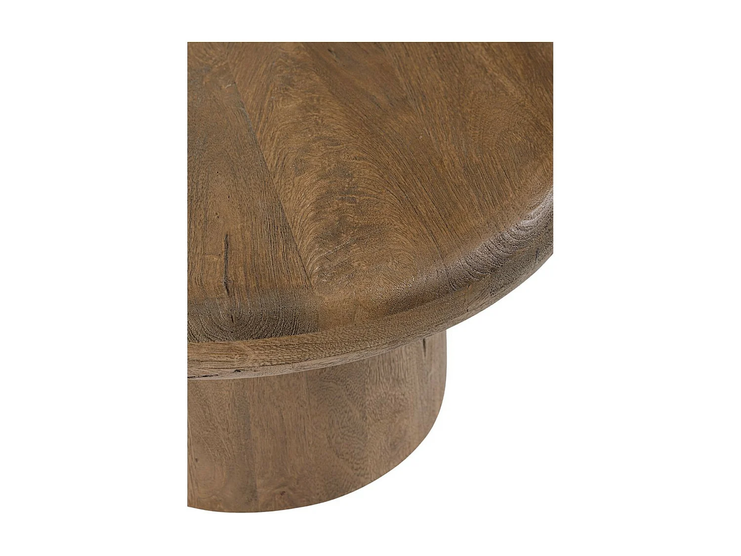 Table basse de salon ronde en bois de manguier D60 - JUAREZ