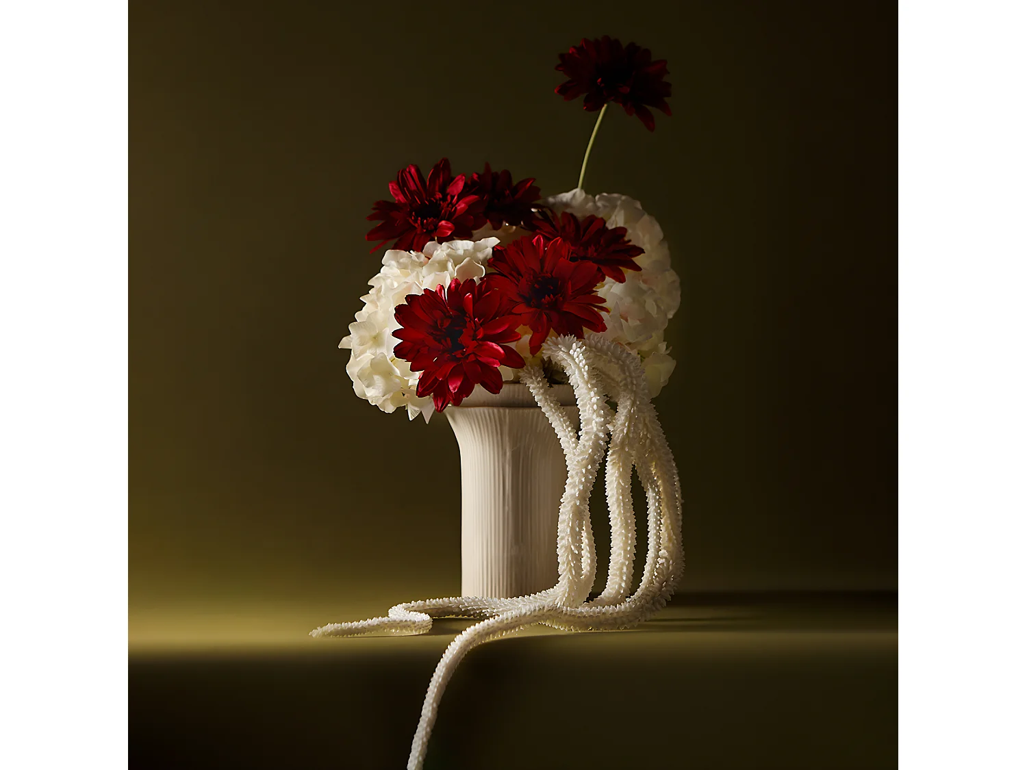 Tige de Gerbera - Blanc / 59 cm