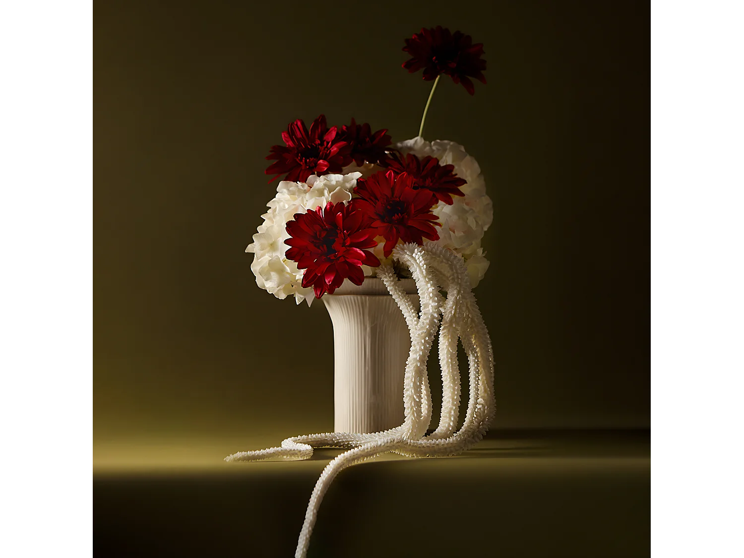 Tige de Gerbera - Blanc / 59 cm