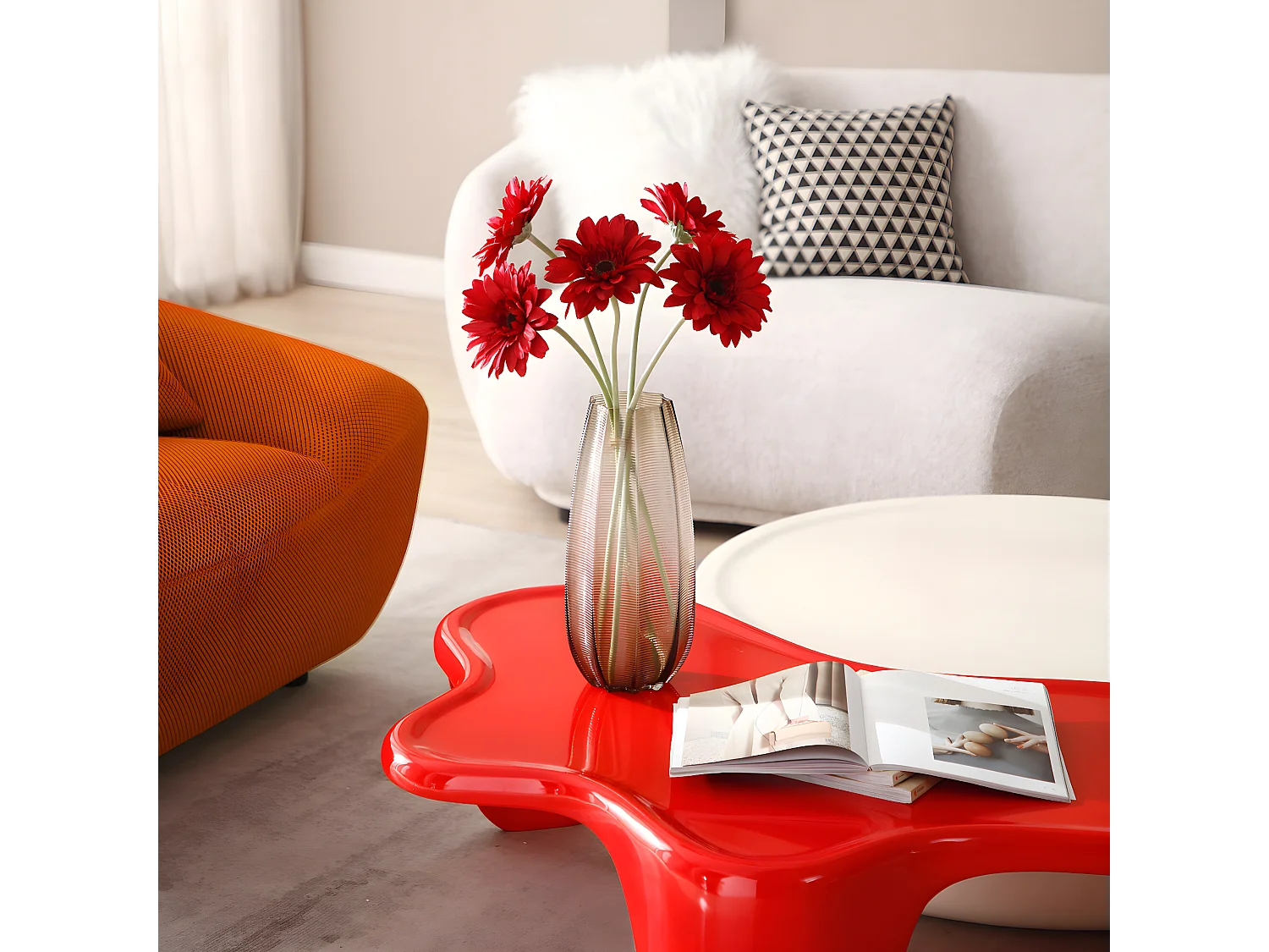 Tige de Gerbera - Rose / 59 cm