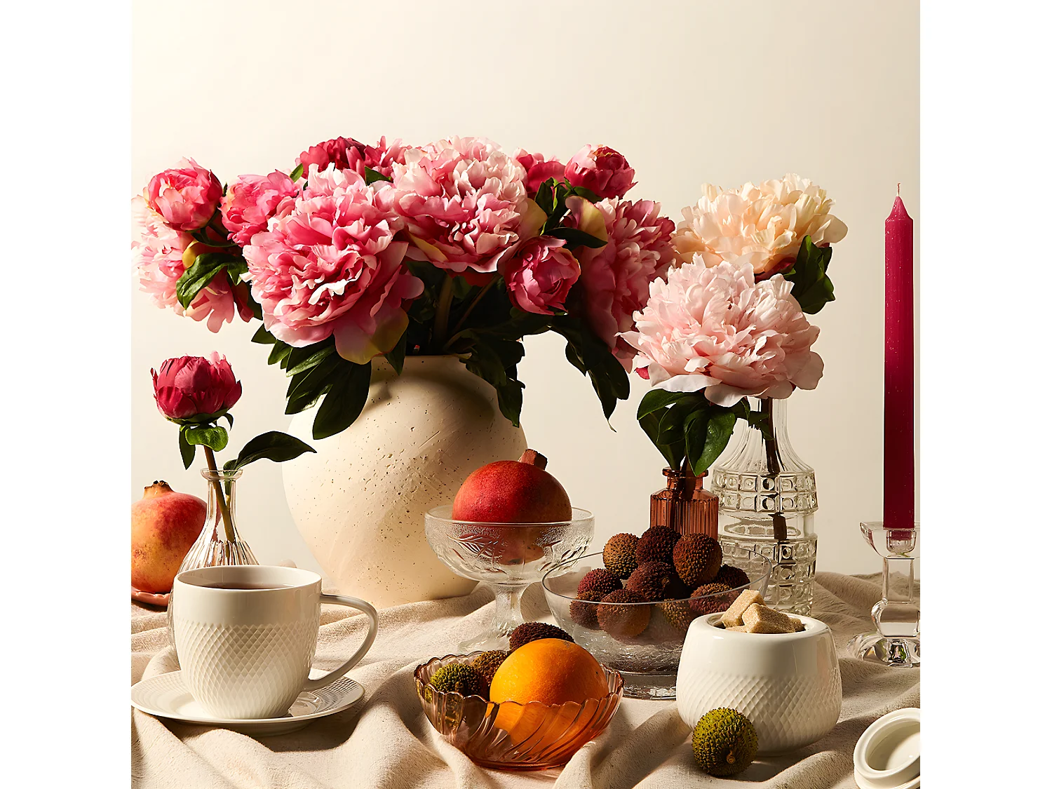 Tige de Pivoine - Rose