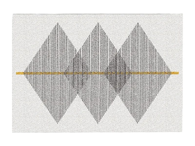 Teppich mit geometrischen Formen - 120 x 170 cm - Weiß & Grau - NIMIRIA