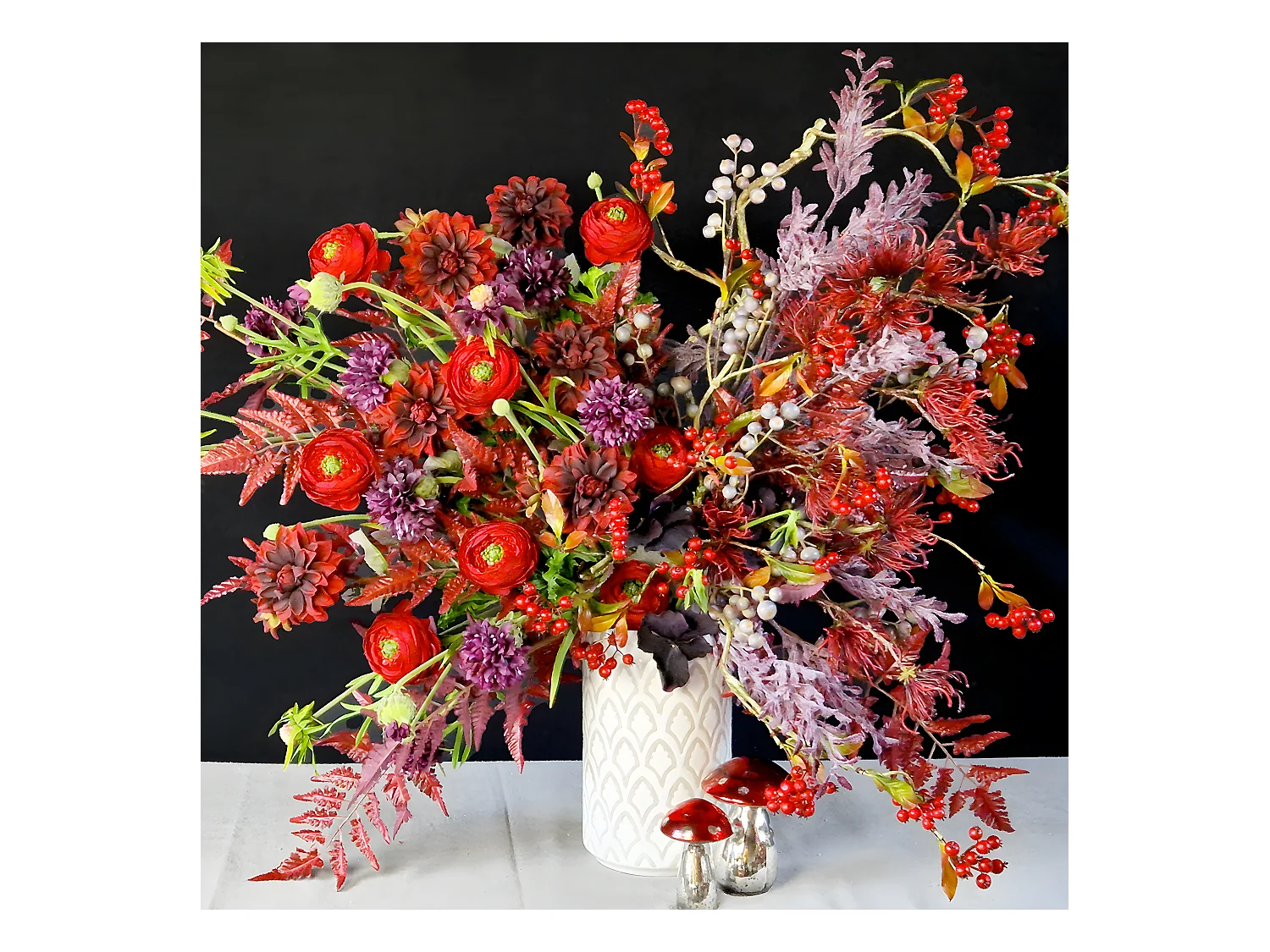 Tige de Renoncule Avec Bourgeon - Blanc