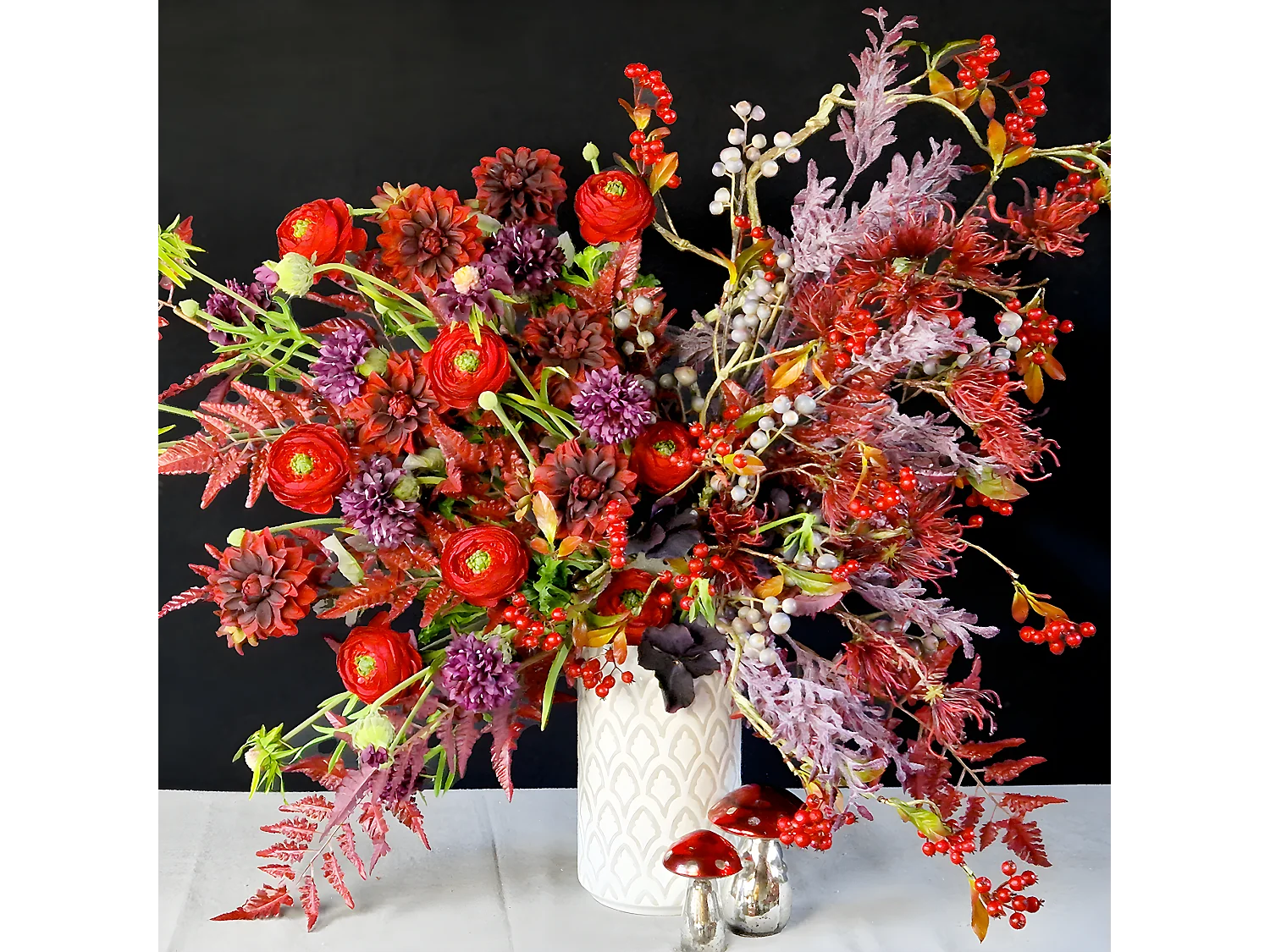 Tige de Renoncule Avec Bourgeon - Blanc