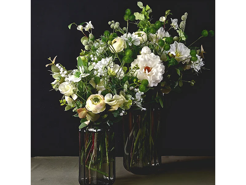 Tige de Renoncule Avec Bourgeon - Blanc