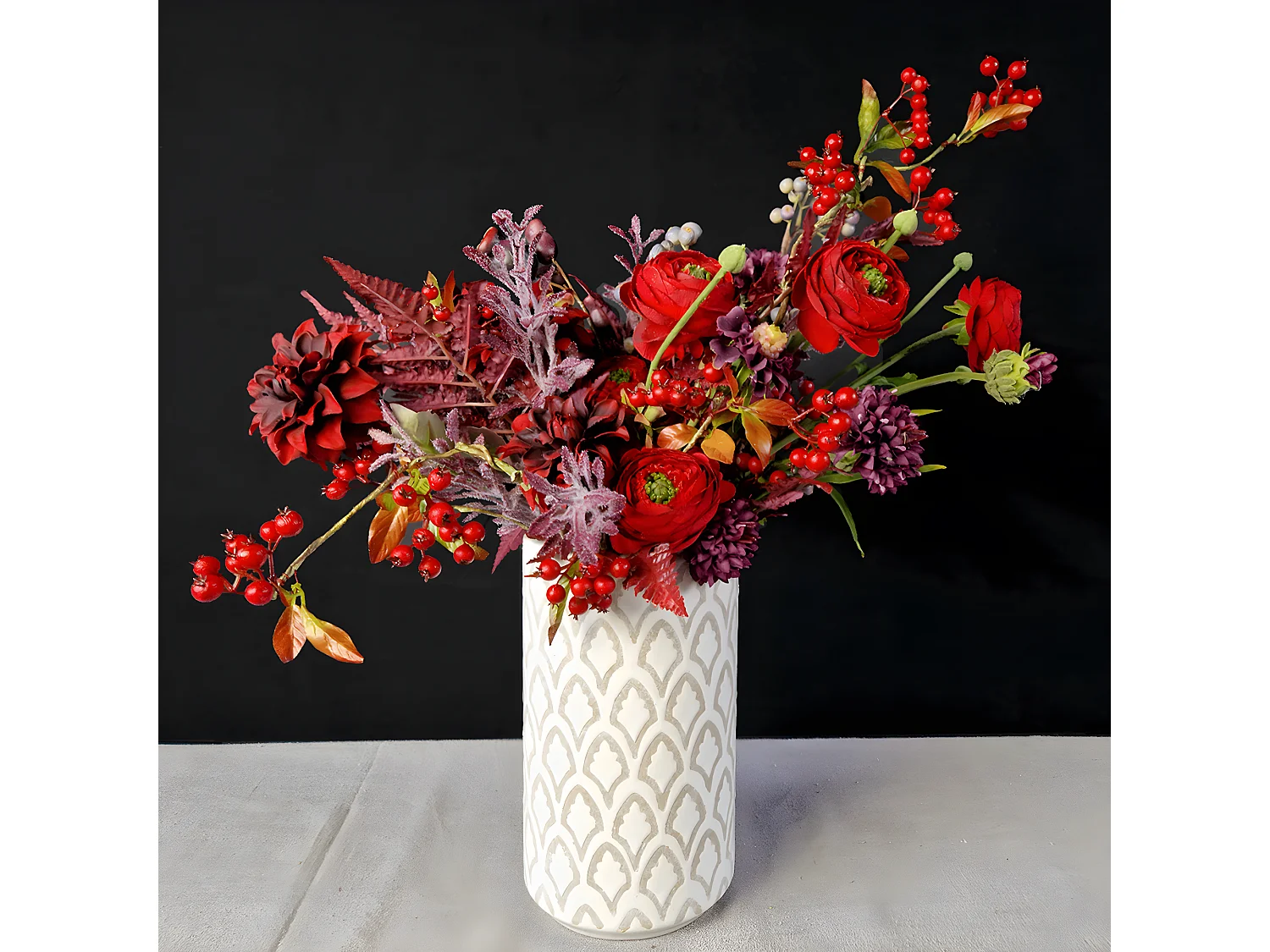 Tige de Renoncule Avec Bourgeon - Rose