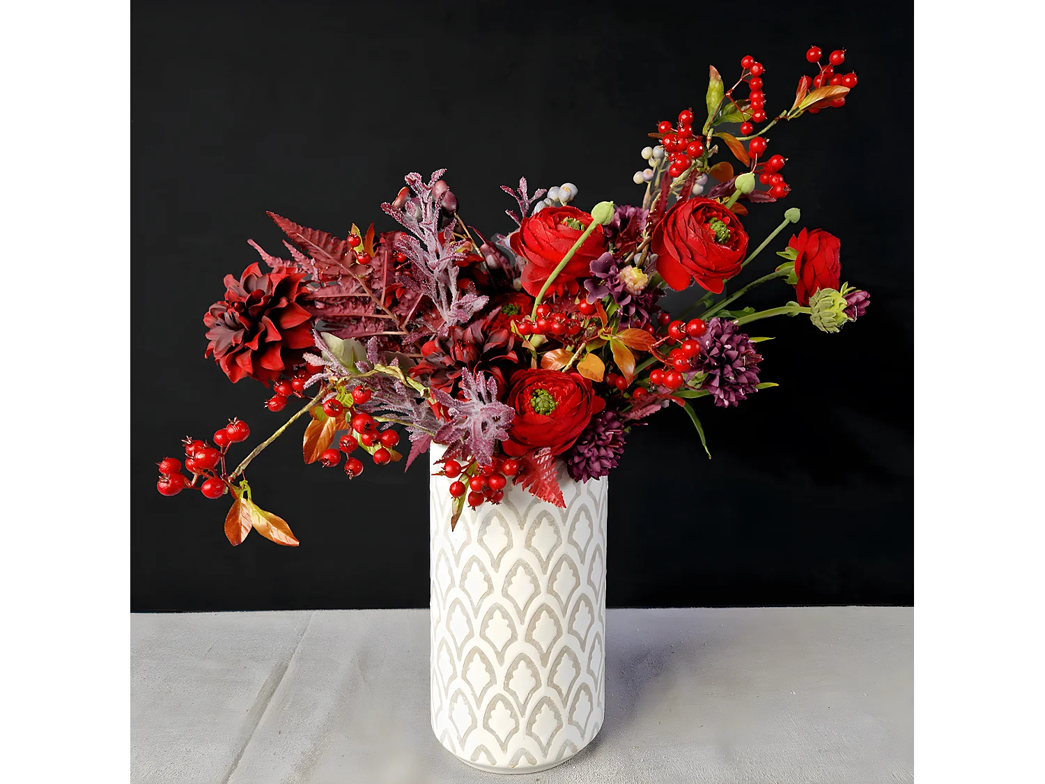 Tige de Renoncule Avec Bourgeon - Rose