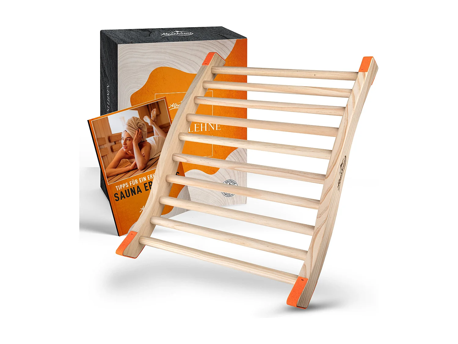 ALPENHAUCH Sauna Rückenlehne [aus 100% Naturholz]