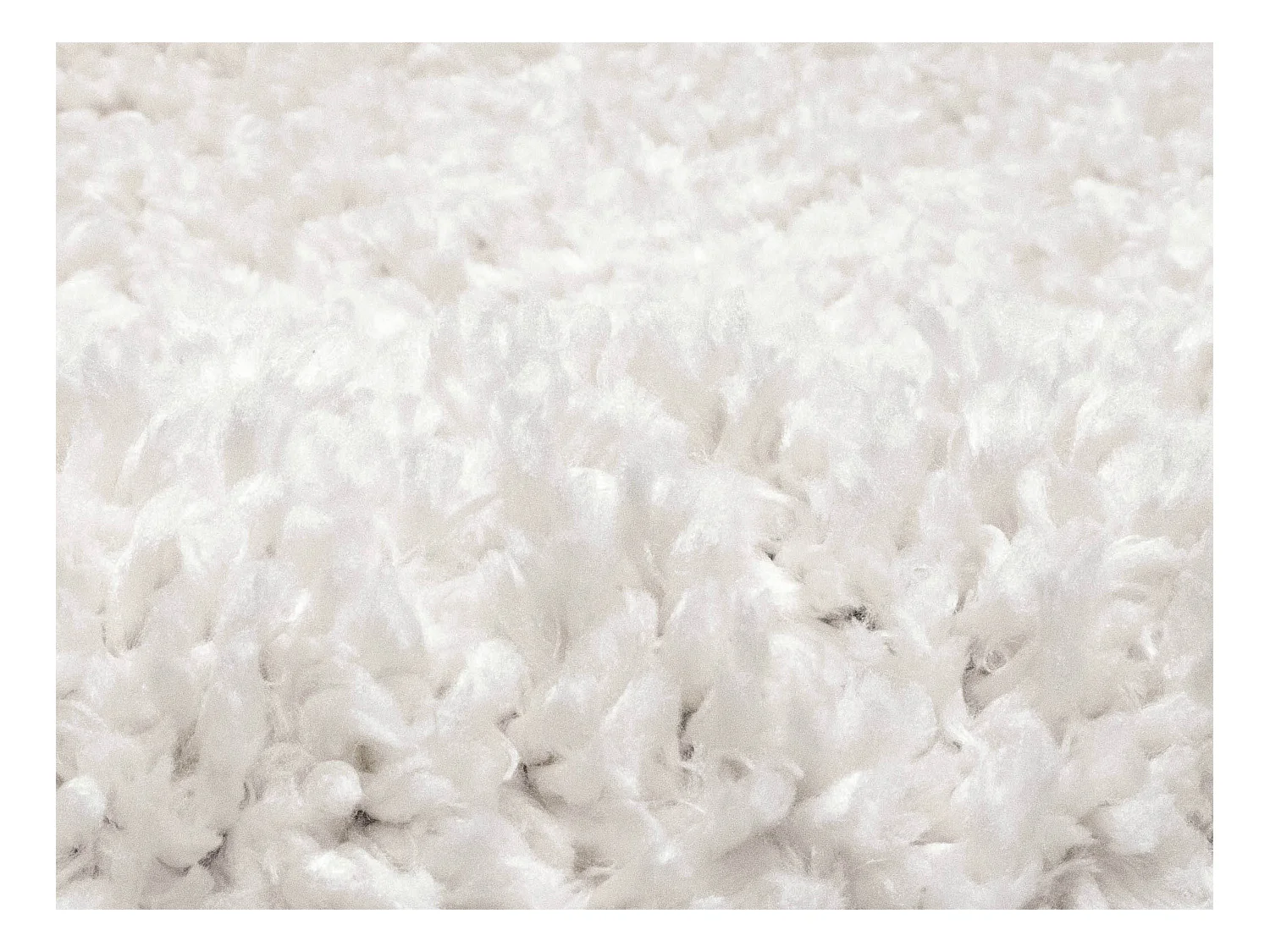 Berbertæppe shaggy berbertæppe - 120 x 170 cm - Hvid og gylden - PRYSMI