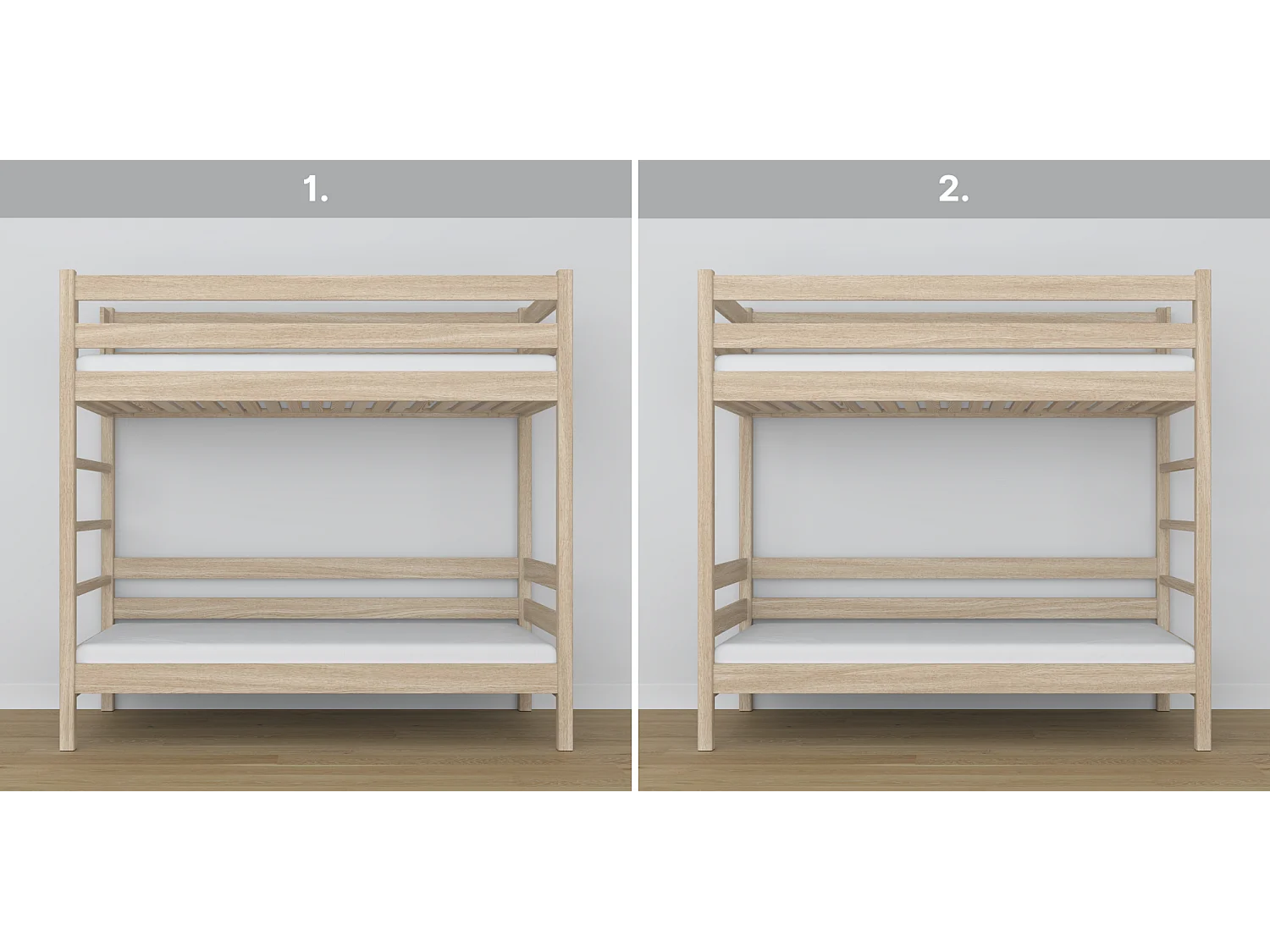 ETAGENBETT N03 Sonoma Eiche 120x200