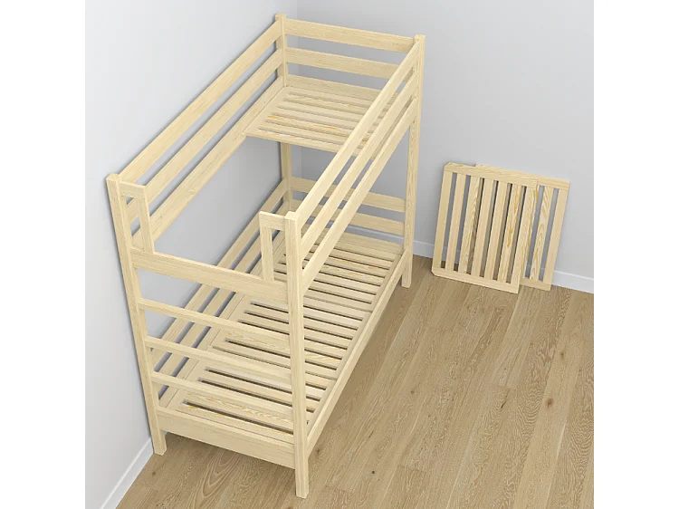 Lit superposé en bois N03 Pin Clair 80x200