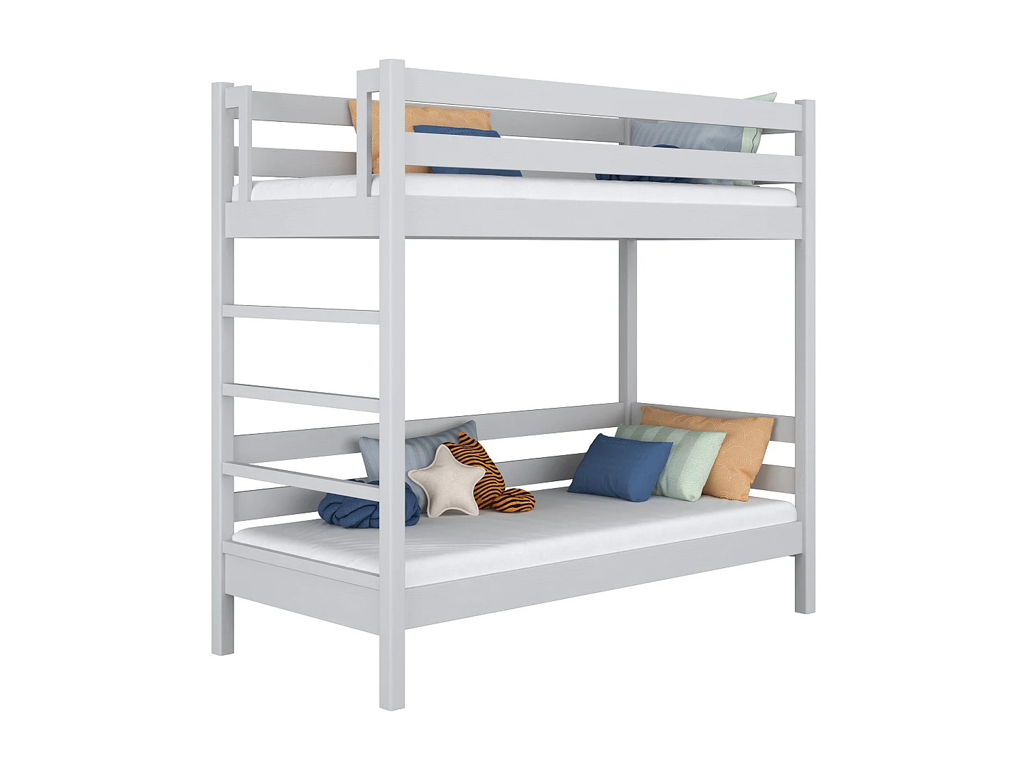 Lit superposé en bois N03 Gris 90x190