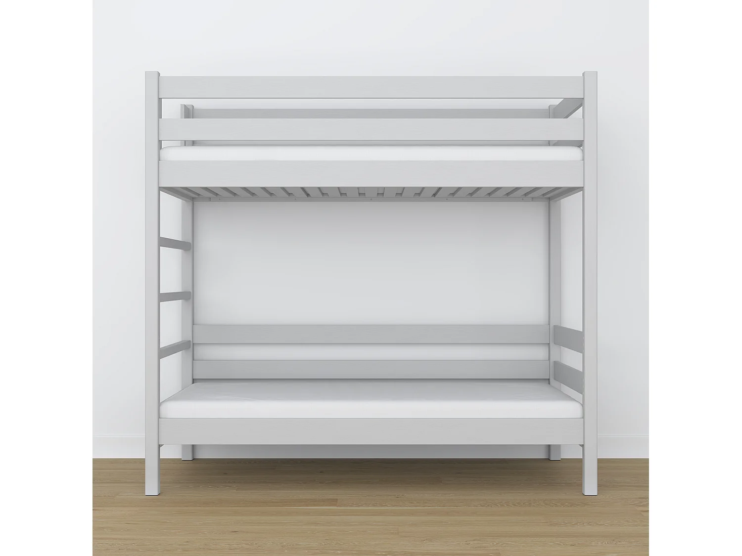 Lit superposé en bois N03 Gris 90x190