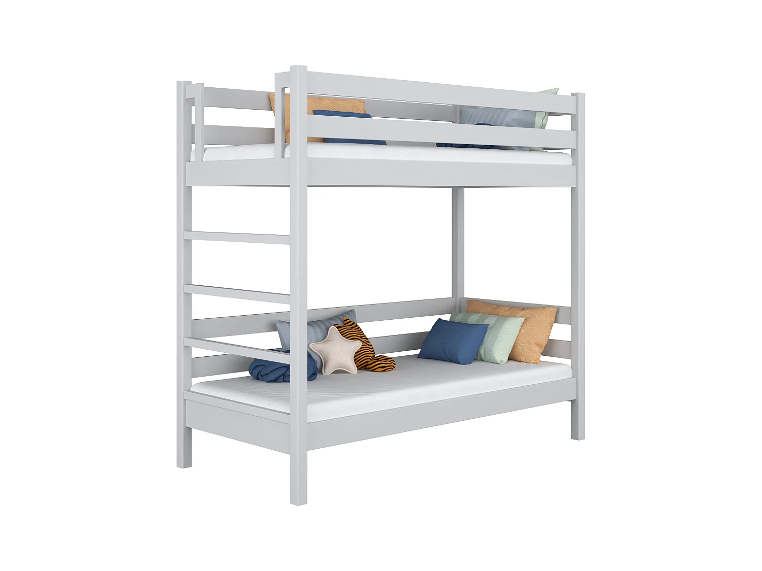 Lit superposé en bois N03 Gris 90x200