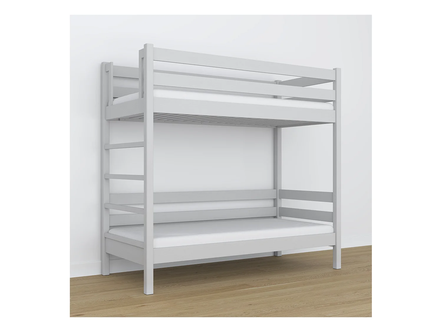 Lit superposé en bois N03 Gris 90x200