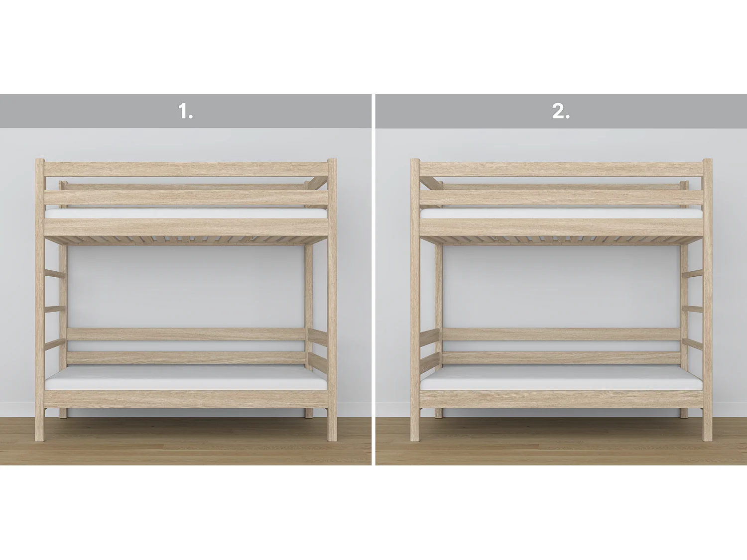 ETAGENBETT N03 Sonoma Eiche 100x200